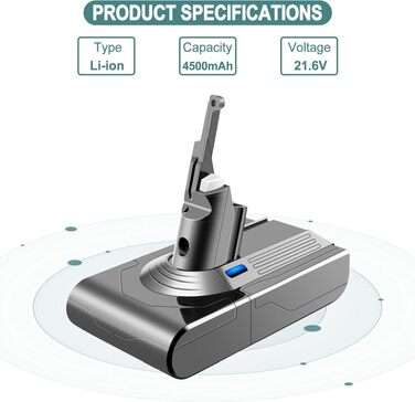 Акумулятор 21.6V 4500mAh для пилососа Dyson V8 (2 шт) + фільтри SV10