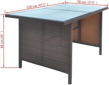Комплект садових меблів Garten-Lounge на 6 осіб із подушками, поліротанг, коричневий