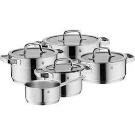 Набір каструль WMF Compact Cuisine 5 предметів, індукційний, нержавіюча сталь, з кришками, полірований Cromargan, без покриття, з внутрішньою шкалою