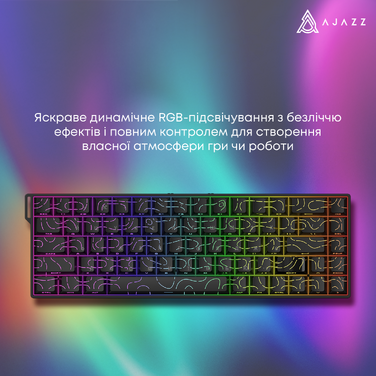 Ігрова магнітна клавіатура Ajazz AK680 V2 Ice Island Magnetic Switch (AK680-V2-I-BGY)