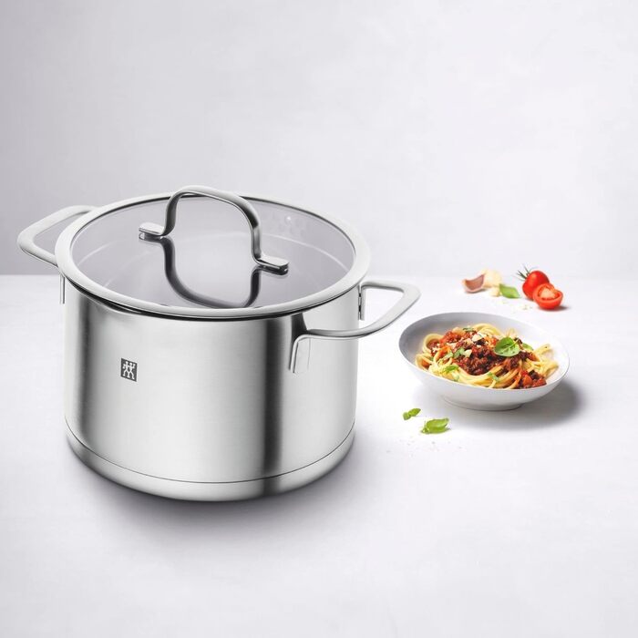 Набір каструль ZWILLING TrueFlow, 4 шт., з носиком для зливу, для індукції, нержавіюча сталь, сріблястий