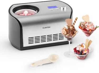 Машина для приготування морозива Klarstein Snowberry & Choc, 1.2 л, срібна