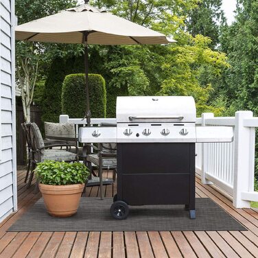 Захисний килимок для гриля Floordirekt Grillmatte (180x180 см, Генуя) під газовий та вугільний гриль для саду та тераси