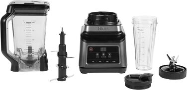 Блендер Ninja 2-в-1 BN750EU, 1200Вт, 2,1л, 700мл, 3 програми, Auto-iQ, чорний, для змішування та подрібнення, чаші для коктейлів, мийка в посудомийці