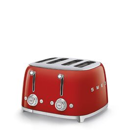Тостер Smeg TSF03WHEU 4 відділення, червоний: тостування, розморожування, підігрів, 6 рівнів, 2000 Вт
