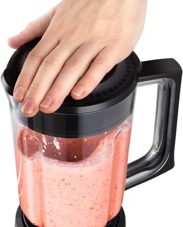 Стаціонарний блендер Russell Hobbs Smoothie Maker 27121-56, скляна чаша 1.5л, 850 Вт, 2 швидкості та імпульсний режим, Matte Charcoal
