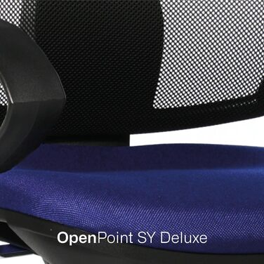 Офісний стілець Topstar Open Point SY Deluxe з регульованими підлокітниками та сітчастою спинкою (Сірий)