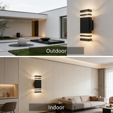 Стіна LED-світильник вуличний IP54 водонепроникний, Up and Down, 2×5W 3000K тепле біле світло, GU10, антрацит (набір 2 шт)