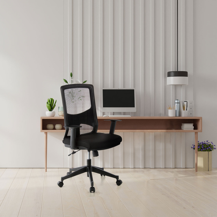 Крісло офісне / Кермове LAVITA сітка чорний / чорний hjh OFFICE