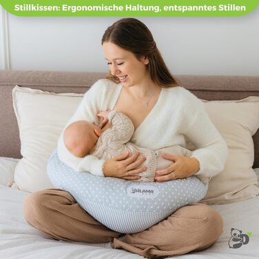 Подушка для вагітних Dilamababy з Memory Foam, бавовняний чохол, підтримка для годування груддю, XXL розмір
