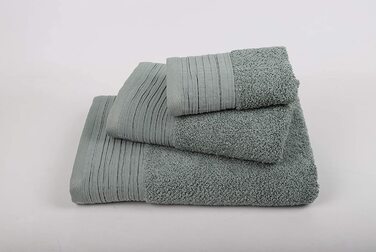 Рушник для душу Jilda-Tex Premium, 100% бавовна, махровий, зелений, 70x140 см, 2 шт, лляна текстура
