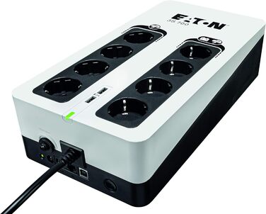 USV Eaton 3S Mini 36W для роутерів, камер та Smart Home (700VA/DIN) - Білий/Чорний