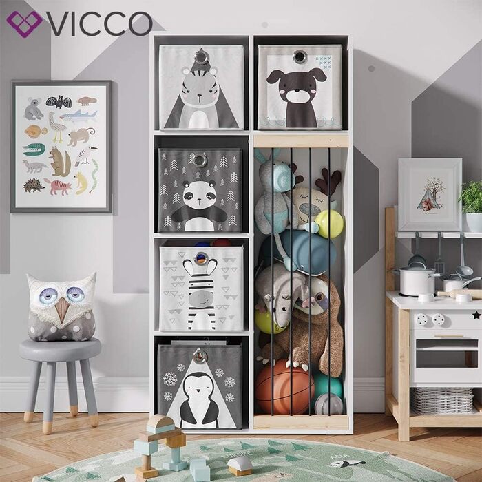 Дитячий стелаж Vicco Marvin білий 72x143 см без коробок