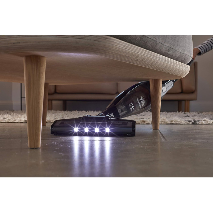 Автомобільний пилосос Black+Decker Dustbuster Flexi PD1200AV 12V, безмішковий, з гнучким шлангом, насадками та адаптером для прикурювача