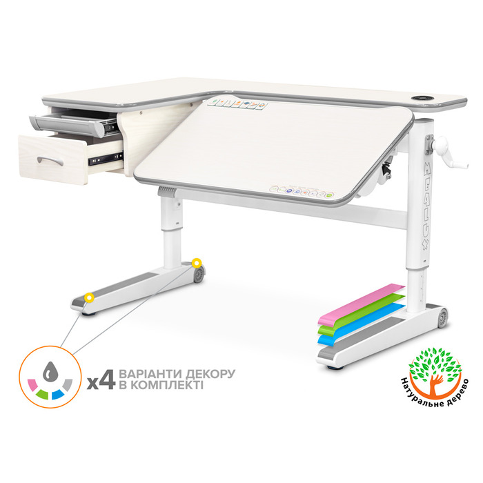 Дитячий стіл Mealux Woodville Multicolor TG (арт. BD-850 TG/MC)