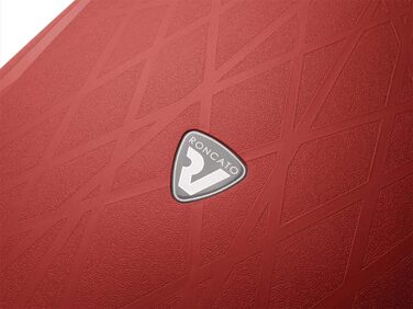 Середня валіза RONCATO Light червона, жорсткий корпус, тролі, легка