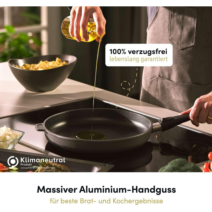 Сковорода для млинців Hoffmann Aluguss 28 см з антипригарним покриттям, Made in Germany, знімний ручка | Сковорода для оладок, яєць