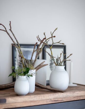 Ваза Lyngby Porcelæn H20.5 см, класичний дизайн, біла кераміка