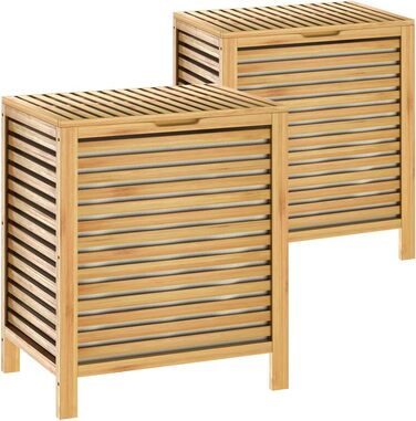 CASARIA® Вішалка для рушників з бамбука, 2 шт., 82x40x24 см, 3 сходинки, підлогова стійка для ванної кімнати