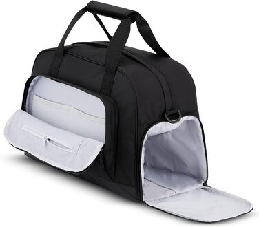 Larkson Weekender Finja Large чорна стильна дорожня сумка з відділенням для взуття, ручна поклажа, водостійка, з переробленого PET, для жінок і чоловіків