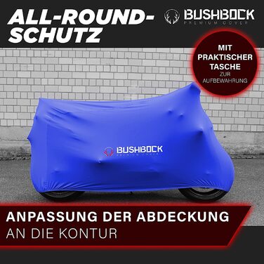 Преміальний чохол для мотоцикла в приміщенні BUSHBOCK® — еластичний пилозахисний чохол з дихаючого оксамитового стрейч-тканини