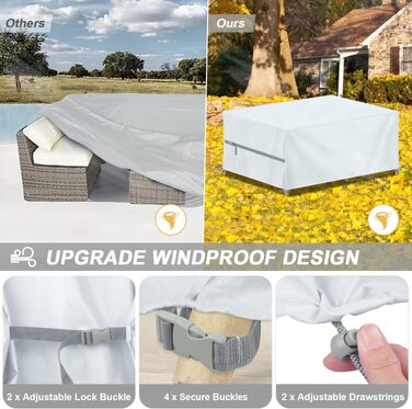 Чохол для садових меблів LAMUNI водонепроникний 420D Oxford 220x90x80 см