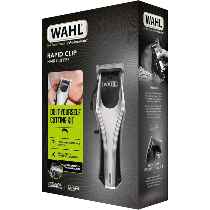 Машинка для стрижки волосся Wahl Rapid Clip для чоловіків, акумуляторна, професійна, літій-іонна, бездротова