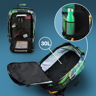 Рюкзак Cabin Max Metz 30L для ручної поклажі EasyJet 45x36x20 см, з переробленого поліестеру, місткий, з компресійними ременями