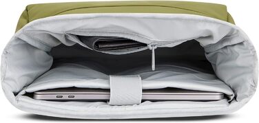 Рюкзак Johnny Urban Harvey Medium ролтоп, 15 л, водостійкий, оливковий, з відділенням для ноутбука, універсальний для міста, роботи, навчання, матове PU-покриття