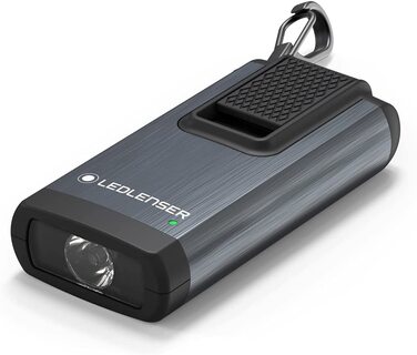 Ліхтарик-брелок Ledlenser K6R, 400 люмен, акумуляторний, USB-A, з червоним світлом, сірий