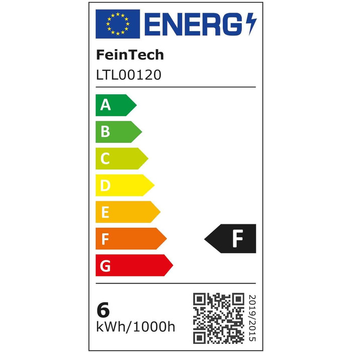 Світлодіодна настільна лампа FeinTech LTL00120, диммована, з регулятором яскравості, біла