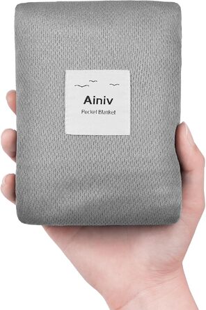 Компактний пляжний килимок Ainiv Mini — ультралегка водонепроникна підстилка для пікніка, кемпінгу та подорожей, пісковідштовхуюча, 200 x 210 см, сіра