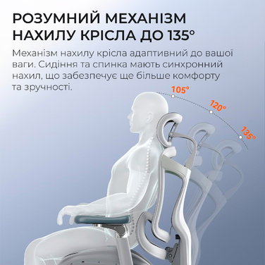 Крісло офісне Sihoo DORO C300 Pro Mesh White