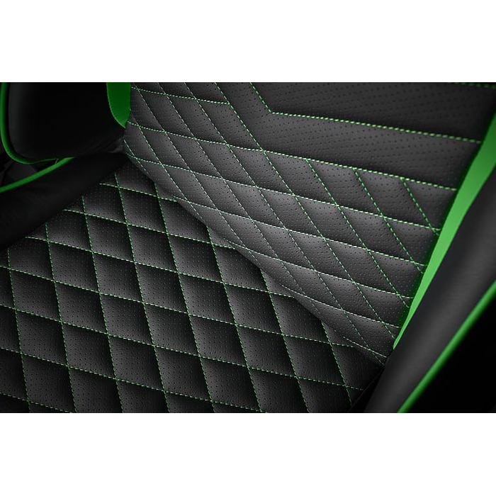 Ігрове крісло Razer TAROK PRO від Zen Gaming, чорне/зелене, з меморі-піною для попереку, подушкою для шиї, 3D-підлокітниками