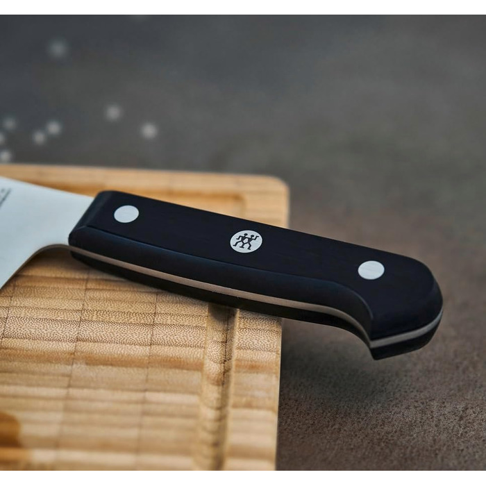 Набір ножів ZWILLING Gourmet, 7 предметів: ножі, мусат, кухонні ножиці, блок, нержавіюча сталь, ергономічна пластикова ручка, чорний, вироблено в Німеччині