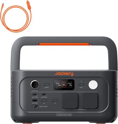 Портативна електростанція Jackery Explorer 500 V2, ємність 512 Wh, номінальна потужність 500 W, пікова потужність 1000 W