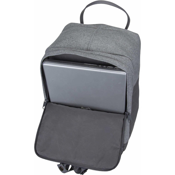 Рюкзак Fjällräven Kånken Re-Wool для ноутбука 15'', унісекс, 40x28x16 см, гранітно-сірий