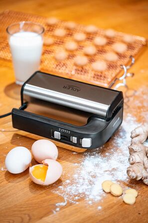 Ручний міксер ADLER AD 4225 INOX 800 Вт, 3 функції, кухонний міксер, чорний/сріблястий