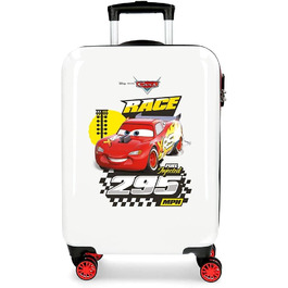 Дитяча валіза Disney Cars, кабінна, 34x55x20 см, ABS, з кодовим замком, 32 л, 2,5 кг, 4 колеса, багатоколірна