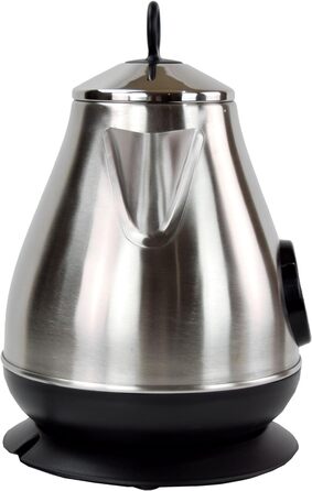 Електрочайник Syntrox Germany WK-2200W-1.7T, 2200 Вт, 1.7 л, нержавіюча сталь, з термометром, бездротовий, 360°, чайник для води та чаю