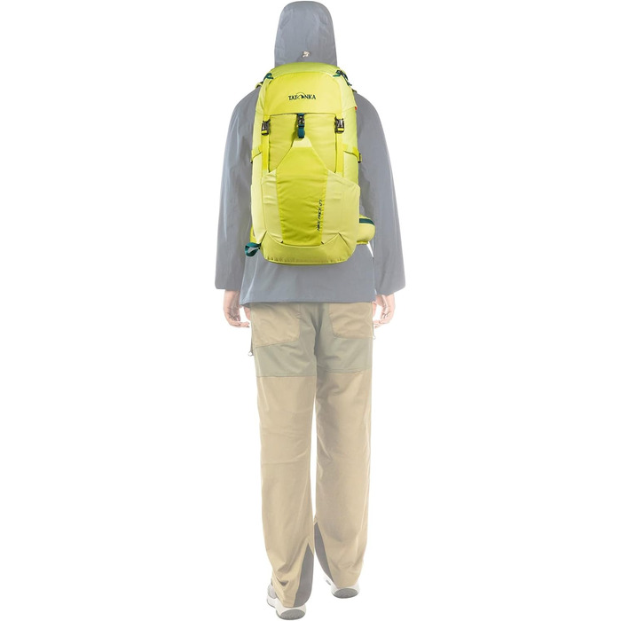 Рюкзак Tatonka Hike Pack 27 л з вентиляцією спини та дощовиком, легкий туристичний рюкзак для жінок і чоловіків, лайм