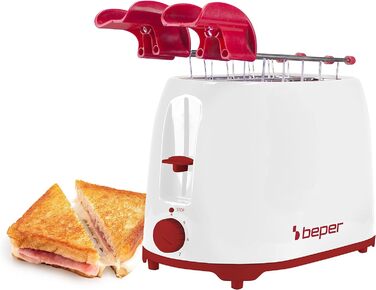 Тостер BEPER P101TOS100 з нержавійки, 7 режимів, піддон для крихт, 2 широкі слоти