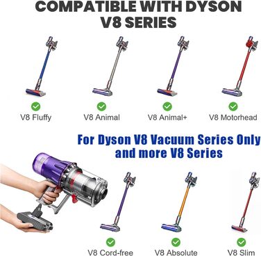 Акумулятор для пилососа Dyson V6 Powtree (2 фільтри, захисна кришка, гвинти) 6.0Ah Сірий