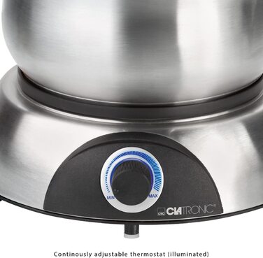 Набір для фондю Clatronic FD 3783, 1,2 л, нерж. сталь, термостат, 8 виделок