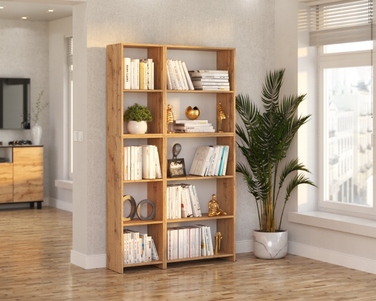 Стелаж Stiv-Meble 110 x 189,4 x 30,4 см, колір: дуб вотан