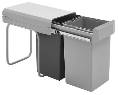 Вбудоване відро Wesco Double-Boy 2×15 л, антрацит-сірий