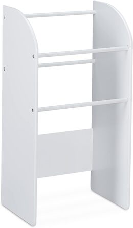 Дитячий стелаж Relaxdays з 3 коробками на роликах, монстр, білий, 80,5x42,5x30 см, іграшковий органайзер