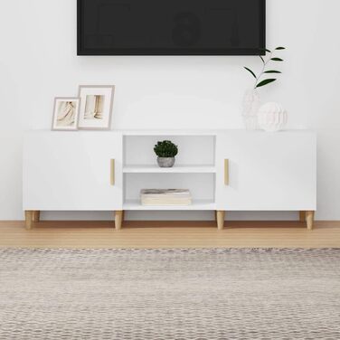 TV тумба vidaXL 150x30x50 см біла, деревостружкова плита, меблі для вітальні, телевізійний стіл, тумба під телевізор