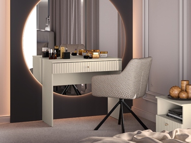 Туалетний столик ML Meble, відтінки бежевого, матовий, 92 x 78 x 40 см