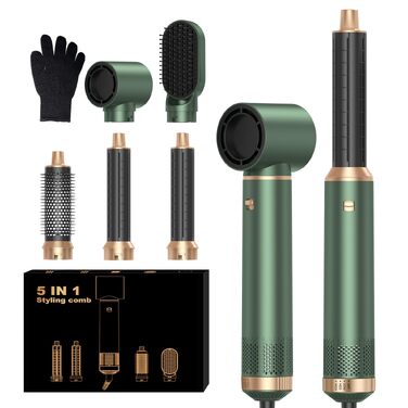 MogaWave Air Styler Pro 6 в 1: Фен-щітка, стайлер для волосся 1000W (Сірий)